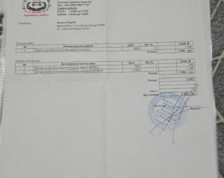 Чорний Ленд Ровер Рендж Ровер, об'ємом двигуна 5 л та пробігом 295 тис. км за 17700 $, фото 32 на Automoto.ua