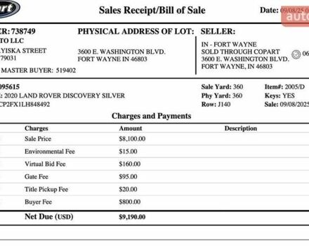 Серый Ленд Ровер Discovery Sport, объемом двигателя 2 л и пробегом 197 тыс. км за 16850 $, фото 13 на Automoto.ua