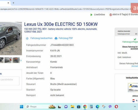 Черный Лексус UX, объемом двигателя 0 л и пробегом 125 тыс. км за 21900 $, фото 14 на Automoto.ua