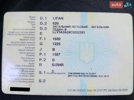 Білий Ліфан 620, об'ємом двигуна 1.6 л та пробігом 255 тис. км за 1000 $, фото 1 на Automoto.ua