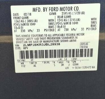 Синий Линкольн МКХ, объемом двигателя 3.73 л и пробегом 124 тыс. км за 19900 $, фото 20 на Automoto.ua