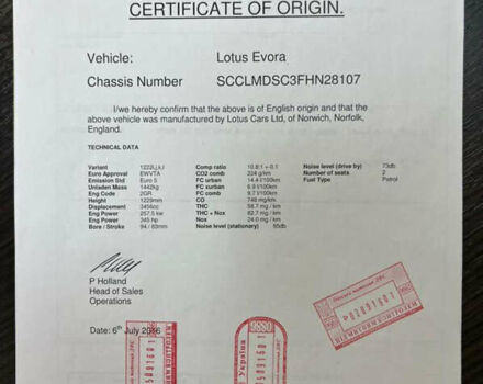 Белый Лотус Европа, объемом двигателя 3.5 л и пробегом 1 тыс. км за 88579 $, фото 4 на Automoto.ua