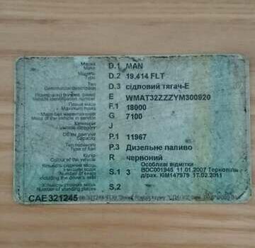 Червоний МАН 19.414, об'ємом двигуна 11.97 л та пробігом 750 тис. км за 16999 $, фото 14 на Automoto.ua