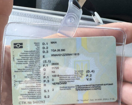 Красный МАН ТГА, объемом двигателя 10.52 л и пробегом 184 тыс. км за 35000 $, фото 12 на Automoto.ua