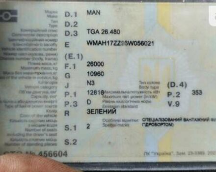 Зеленый МАН ТГА, объемом двигателя 12.82 л и пробегом 370 тыс. км за 17000 $, фото 8 на Automoto.ua