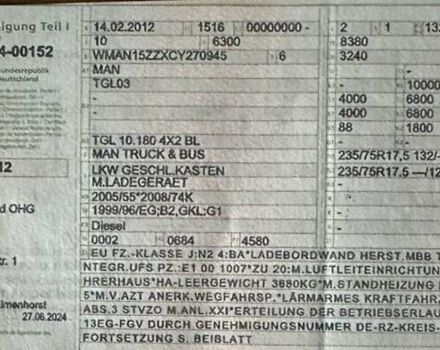 Красный МАН ТГЛ, объемом двигателя 4.58 л и пробегом 460 тыс. км за 23500 $, фото 35 на Automoto.ua
