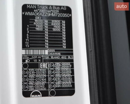 Белый МАН ТГХ 18.440, объемом двигателя 12.5 л и пробегом 1 тыс. км за 20994 $, фото 43 на Automoto.ua