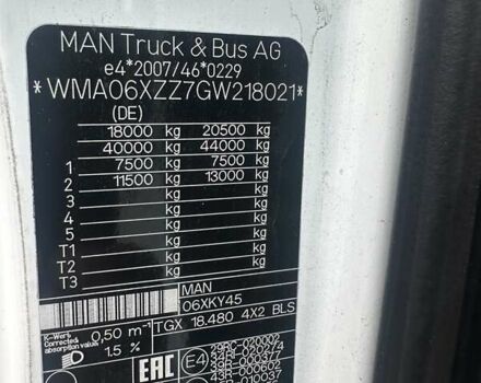 Белый МАН ТГКС, объемом двигателя 12.42 л и пробегом 800 тыс. км за 23500 $, фото 14 на Automoto.ua