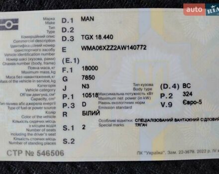 МАН ТГКС, об'ємом двигуна 0 л та пробігом 1 тис. км за 23500 $, фото 1 на Automoto.ua