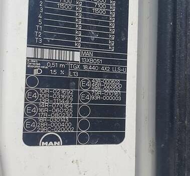 МАН ТГКС, объемом двигателя 12.4 л и пробегом 911 тыс. км за 17000 $, фото 11 на Automoto.ua