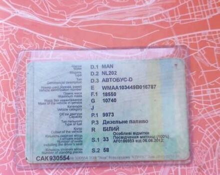 Белый МАН NL 202, объемом двигателя 9.97 л и пробегом 692 тыс. км за 6400 $, фото 15 на Automoto.ua