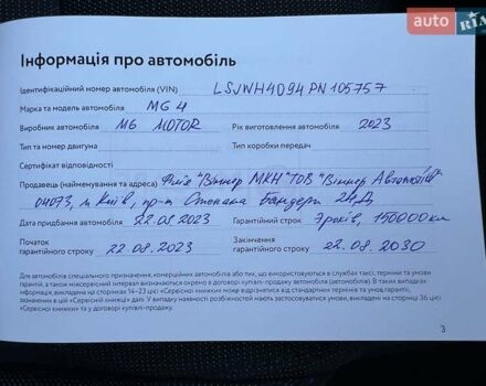 Синий МГ 4, объемом двигателя 0 л и пробегом 34 тыс. км за 15248 $, фото 25 на Automoto.ua