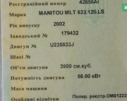 Маніту MLT 633 TLS, об'ємом двигуна 0 л та пробігом 0 тис. км за 25100 $, фото 4 на Automoto.ua
