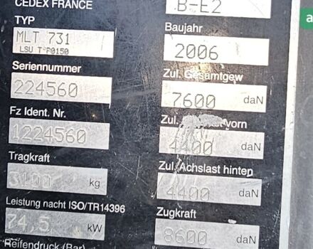 Маніту MLT 731T, об'ємом двигуна 0 л та пробігом 0 тис. км за 35473 $, фото 7 на Automoto.ua