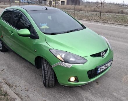 Зеленый Мазда 2, объемом двигателя 1.3 л и пробегом 200 тыс. км за 3997 $, фото 1 на Automoto.ua