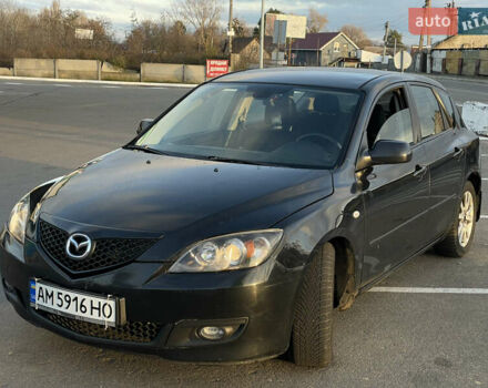 Черный Мазда 3, объемом двигателя 1.6 л и пробегом 360 тыс. км за 4600 $, фото 1 на Automoto.ua