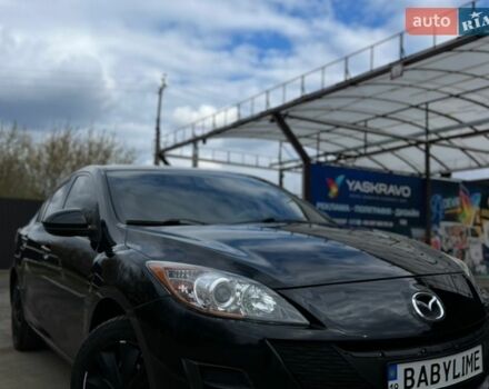 Черный Мазда 3, объемом двигателя 2 л и пробегом 202 тыс. км за 9200 $, фото 1 на Automoto.ua