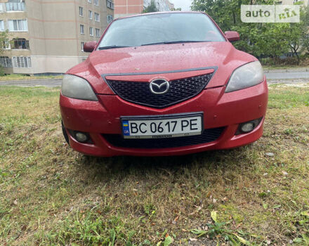 Красный Мазда 3, объемом двигателя 1.6 л и пробегом 251 тыс. км за 4200 $, фото 1 на Automoto.ua