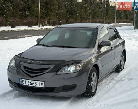 Серый Мазда 3, объемом двигателя 1.6 л и пробегом 200 тыс. км за 5999 $, фото 2 на Automoto.ua