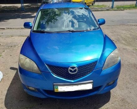 Синий Мазда 3, объемом двигателя 1.6 л и пробегом 117 тыс. км за 5500 $, фото 1 на Automoto.ua
