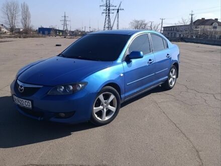Синий Мазда 3, объемом двигателя 1.6 л и пробегом 200 тыс. км за 3500 $, фото 1 на Automoto.ua