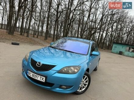 Синий Мазда 3, объемом двигателя 2 л и пробегом 255 тыс. км за 3800 $, фото 1 на Automoto.ua