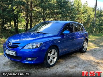 Синий Мазда 3, объемом двигателя 2 л и пробегом 215 тыс. км за 3750 $, фото 1 на Automoto.ua