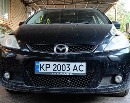 Черный Мазда 5, объемом двигателя 2 л и пробегом 170 тыс. км за 5200 $, фото 1 на Automoto.ua