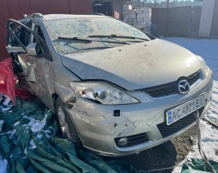 Серый Мазда 5, объемом двигателя 2 л и пробегом 208 тыс. км за 1000 $, фото 1 на Automoto.ua