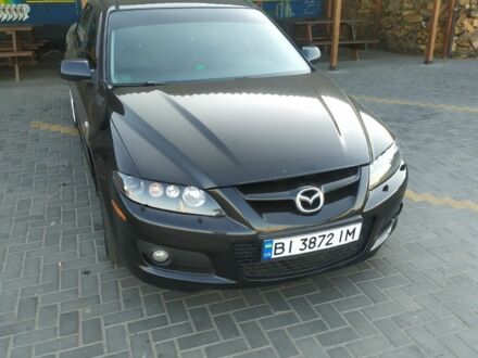 Черный Мазда 6 МПС, объемом двигателя 2.3 л и пробегом 220 тыс. км за 5800 $, фото 1 на Automoto.ua