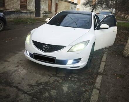 Белый Мазда 6, объемом двигателя 2 л и пробегом 195 тыс. км за 8650 $, фото 1 на Automoto.ua