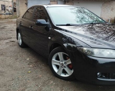 Черный Мазда 6, объемом двигателя 2 л и пробегом 185 тыс. км за 5000 $, фото 2 на Automoto.ua