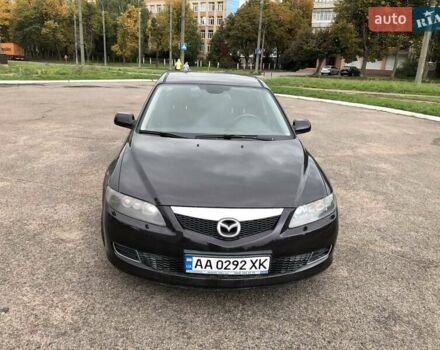 Черный Мазда 6, объемом двигателя 2 л и пробегом 146 тыс. км за 4200 $, фото 1 на Automoto.ua