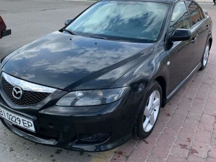 Черный Мазда 6, объемом двигателя 1.8 л и пробегом 190 тыс. км за 4450 $, фото 1 на Automoto.ua
