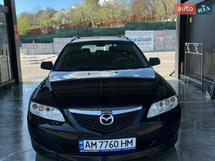 Черный Мазда 6, объемом двигателя 2 л и пробегом 310 тыс. км за 3300 $, фото 1 на Automoto.ua