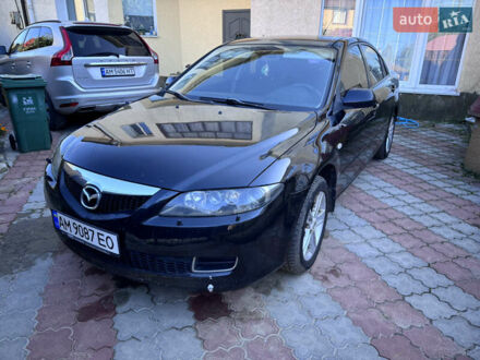 Черный Мазда 6, объемом двигателя 2 л и пробегом 306 тыс. км за 3650 $, фото 1 на Automoto.ua