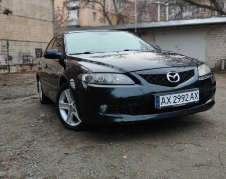 Черный Мазда 6, объемом двигателя 2 л и пробегом 185 тыс. км за 5000 $, фото 1 на Automoto.ua