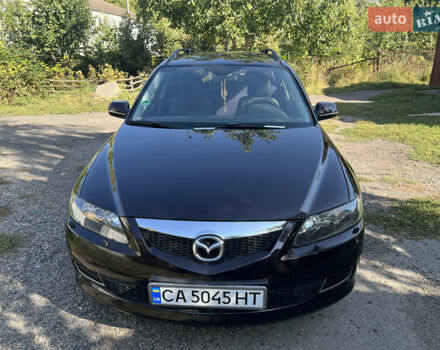 Черный Мазда 6, объемом двигателя 2 л и пробегом 220 тыс. км за 4900 $, фото 1 на Automoto.ua