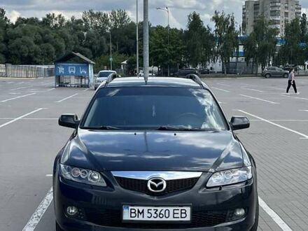 Черный Мазда 6, объемом двигателя 1.8 л и пробегом 320 тыс. км за 5100 $, фото 1 на Automoto.ua