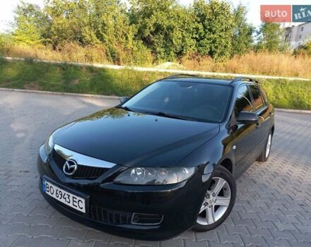 Черный Мазда 6, объемом двигателя 2 л и пробегом 221 тыс. км за 4300 $, фото 1 на Automoto.ua