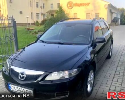 Черный Мазда 6, объемом двигателя 2 л и пробегом 220 тыс. км за 3650 $, фото 1 на Automoto.ua