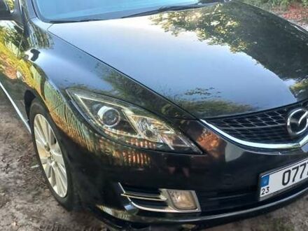 Черный Мазда 6, объемом двигателя 2 л и пробегом 226 тыс. км за 7000 $, фото 1 на Automoto.ua