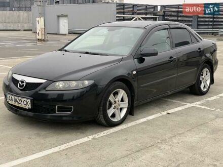 Черный Мазда 6, объемом двигателя 2 л и пробегом 209 тыс. км за 5550 $, фото 1 на Automoto.ua