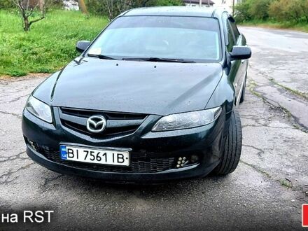 Черный Мазда 6, объемом двигателя 2 л и пробегом 270 тыс. км за 4800 $, фото 1 на Automoto.ua