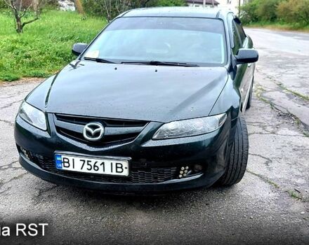 Черный Мазда 6, объемом двигателя 2 л и пробегом 270 тыс. км за 4800 $, фото 1 на Automoto.ua