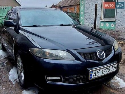 Черный Мазда 6, объемом двигателя 2 л и пробегом 155 тыс. км за 6500 $, фото 1 на Automoto.ua