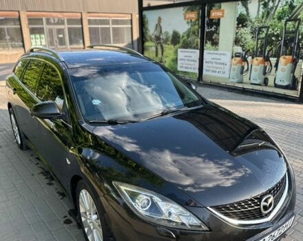 Черный Мазда 6, объемом двигателя 2 л и пробегом 215 тыс. км за 6900 $, фото 1 на Automoto.ua