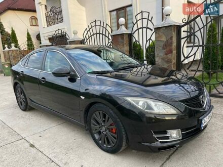Черный Мазда 6, объемом двигателя 2 л и пробегом 310 тыс. км за 6200 $, фото 1 на Automoto.ua