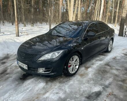 Черный Мазда 6, объемом двигателя 2 л и пробегом 215 тыс. км за 5700 $, фото 1 на Automoto.ua