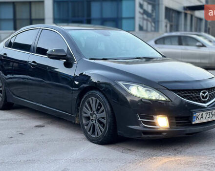 Черный Мазда 6, объемом двигателя 2 л и пробегом 240 тыс. км за 6650 $, фото 1 на Automoto.ua